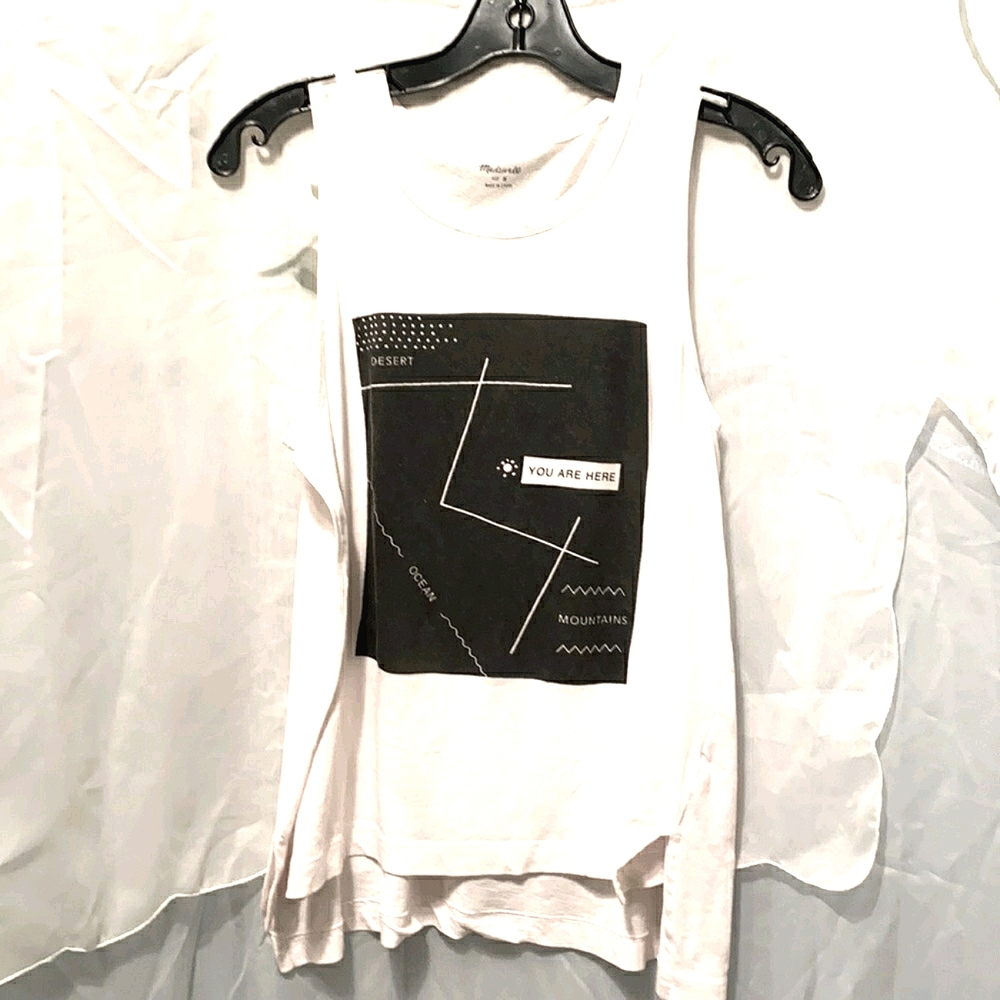 MADEWELL GRAPHIC TANK SZ S OFF WHITE SZ S